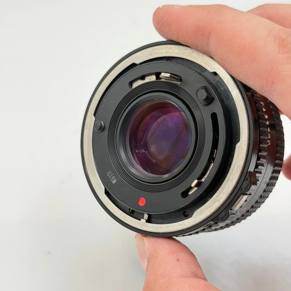 Canon A-1 35mm Film SLR Camera with FD 50mm 1:1.8 Lens, Filter, Cap Black TESTED